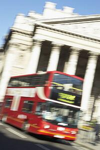 Bus Driving Past Royal Exchange