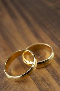 Two Wedding Rings Resting Together