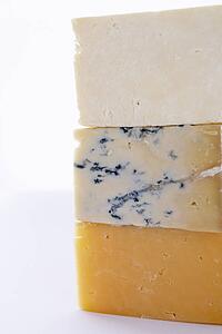 Stack Of Different Cheeses