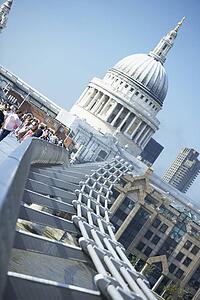 St Paul's Cathedral And Millennium Footbridge