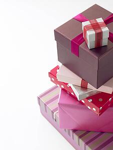 Stack Of Pink Wrapped Presents