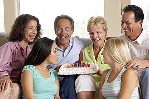Two Families Celebrating A Birthday Together