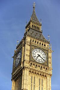 Intricate Clock Face Of Big Ben, London, England