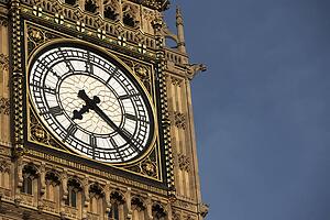 Intricate Clock Face Of Big Ben, London, England