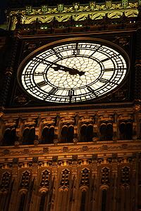 Big Ben Illuminated At Night, London, England