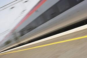 Train Travelling Past Platform