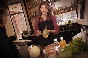 Woman behind the counter