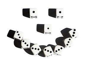 Dice forming a happy face