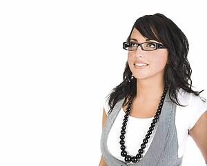 Woman wearing glasses