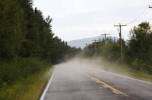 Foggy road