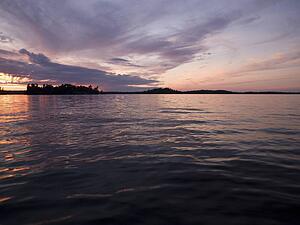 Lake of the Woods, Ontario, Canada; Still lake water