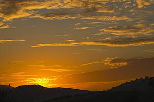 Sunset over landscape