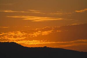 Sunset over landscape