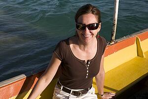 Woman on a boat, Los Cabos, Mexico