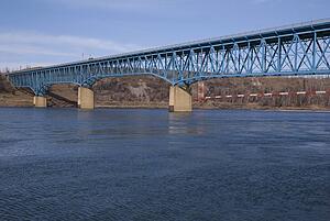 Bridge over Fraser River, Taylor, British Columbia, Canada