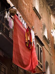 Laundry drying, Naples, Italy 