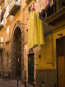 Laundry drying, Naples, Italy 