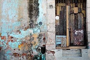 Mexico; Weathered wall and doorway