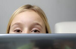 Child peeking