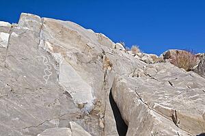 Native American petroglyphs found in the Owens Valley, California, USA 