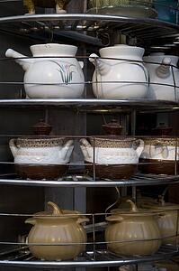 Dishes on display