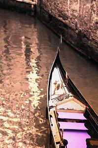 Gondola in the canal Venice Italy