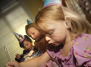 Children at a birthday party