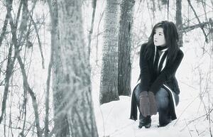 Woman in a forest