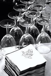 Napkins and glasses