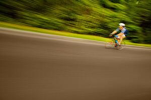 Lone cyclist