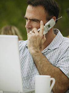Man on cell phone