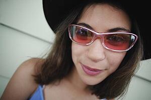 Teenager with sunglasses