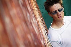 Teenage boy with a model's attitude