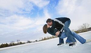 Couple skating