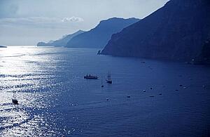 Amalfi, Italy; Boats in Amalfi bay