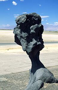 Death Valley, California, USA; Mushroom rock in the desert