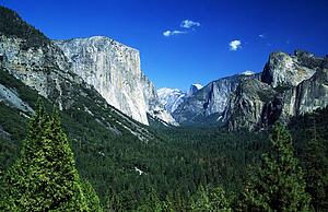 Yosemite National Park, Sierra Nevada, California, USA; Forest and mountains