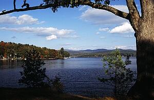 Vermont, USA; View across Lake Bomoseen