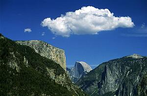 Yosemite National Park, Sierra Nevada, California, USA; Huge mountains and expansive forest