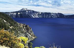 Crater Lake National Park, Oregon, USA; Lake inside a crater