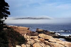 Acadia National Park, Maine, USA; Low lying on the water