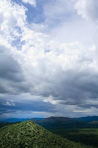 New Mexico, USA; Gila Mountains and cloudscape