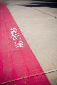 No parking zone line