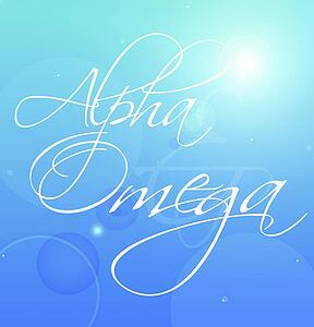Decorative writing (Alpha Omega)