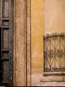 Pillar and door, Rome, Italy
