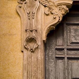 Ornate doorway, Rome, Italy