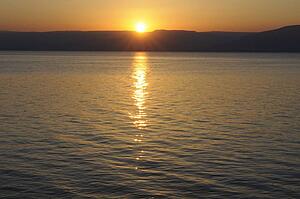 Sunset over water