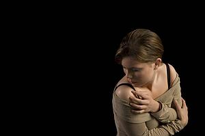 Woman turning away