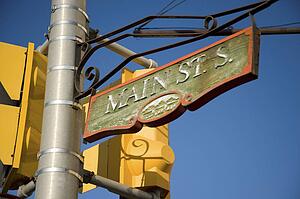 Kenora, Ontario, Canada; Main Street sign