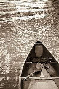 Lake of the Woods, Ontario, Canada; Boat on the water